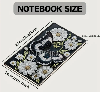 Preview: Diamond Painting Notizbuch Schmetterling